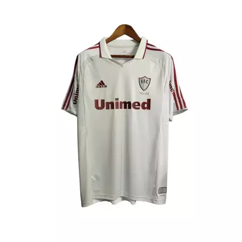 Camisa Fluminense Retrô II 11/12 Torcedor Masculina - Branca com detalhes em vinho
