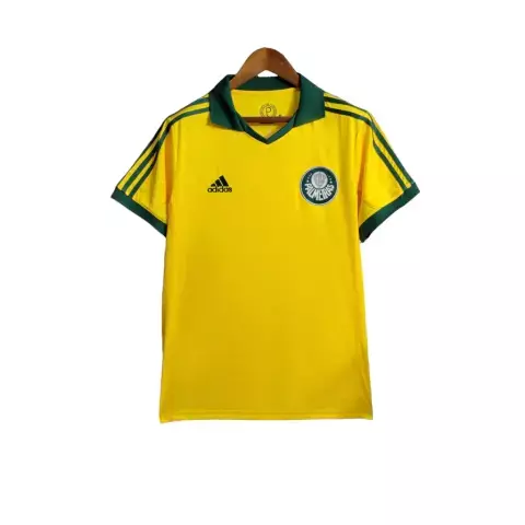 Camisa Retrô Palmeiras 2014 - Torcedor Adidas Masculina - Amarela com detalhes em verde

