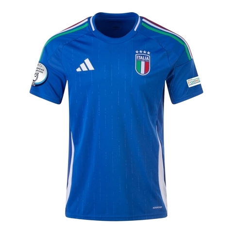Camisa Seleção da Itália I 24/25 - Torcedor Adidas Masculina - Azul Com Patch Eurocopa