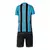 kit/conjunto infantil do Grêmio azul preta e branca uniforme I 1 de costas