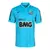 Camisa retrô do Santos modelo Away III Azul do Ney/Neymar 2012/2013 na cor azul claro com gola polo, logo do Santos e patrocínio Banco BMG .
PES2013 Neymar