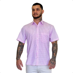 Imagem do Camisa Social Masculina Manga Curta Xadrez Clássico PP ao GG
