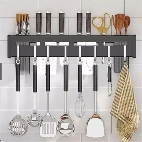 Organizador Multifuncional de Parede com Ganchos