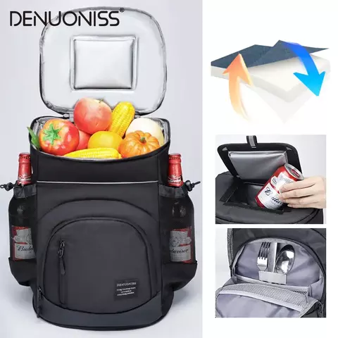 Denuoniss 33l mochila térmica para bebidas praia carnaval isolado mochila saco