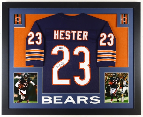 Jersey Enmarcado de Devin Hester! (Certificado por BECKETT)