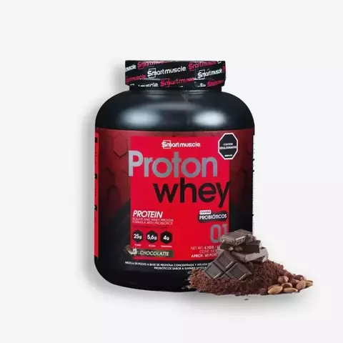 PROTON WHEY 4 LIBRAS SABOR CHOCOLATE –FRESA-VAINILLA- SMART MUSCLE