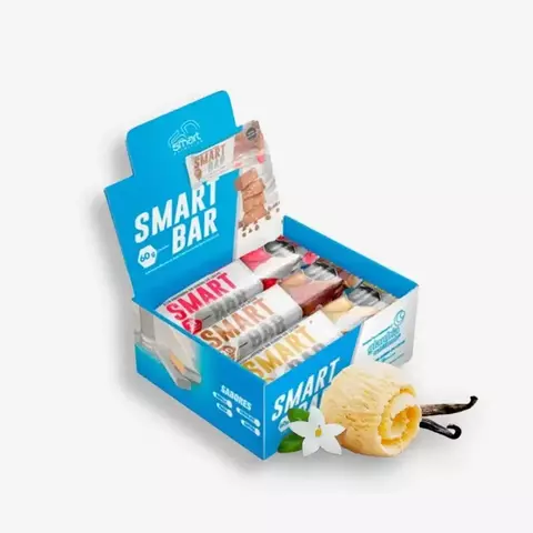 SMART BAR X 12 UNIDADES SABOR CHOCOLATE –FRESA- VAINILLA- SMART NUTRITION