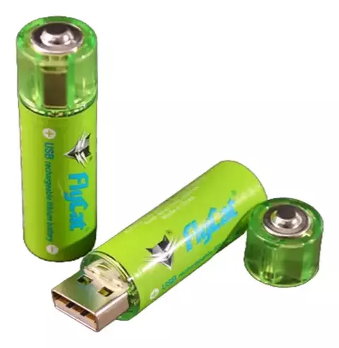 Pilas AA Recargables USB 2000mAh Caja x2
