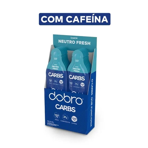 Carbs Gel Dobro - Com Cafeína (Display 10 sachês 30g) - Sabor: Neutro Fresh