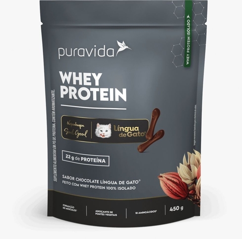 Whey Protein Refil (450g) - Sabor: Língua de Gato (chocolate)