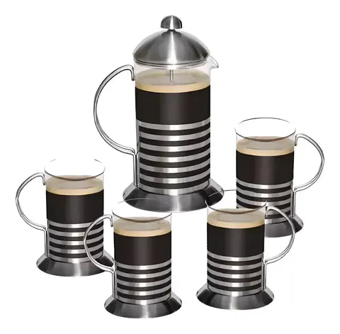 Cafetera Tipo Émbolo 800 ml + Set de 4 Tazas