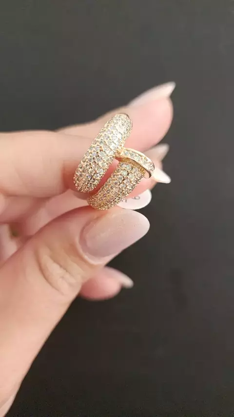 Anel inspiração Cartier Juste Un Clou Banhado a ouro 18K