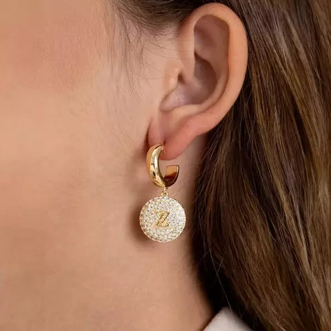 Brinco Inspiração Yves Saint Laurent Banhado a Ouro e Ródio - Luxo e Sofisticação