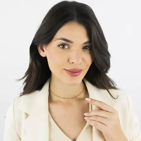 Chocker Coração Banhada a Ouro 18k