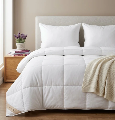 ACOLCHADO KING SIZE SIMIL PLUMON BLANCO