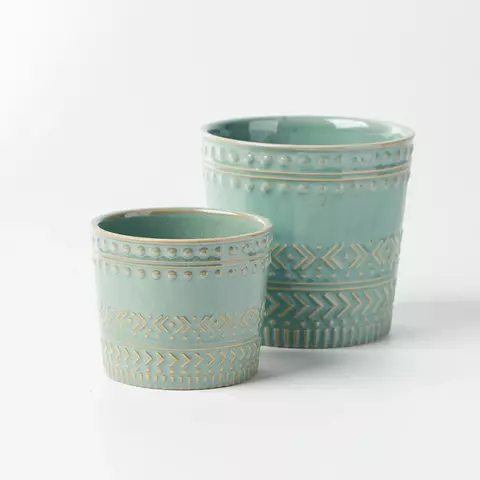 Vaso de Cerâmica Verde Fresco para Flores, Jarro de Armazenamento para Decoraç - comprar online