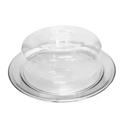 Porta Bolo Inox 31cm Com Tampa Plástica - Wellmix - comprar online