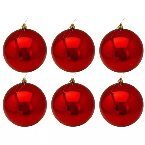 Bola De Natal Lisa 3CM Vermelha C/6 - All Seasons - comprar online