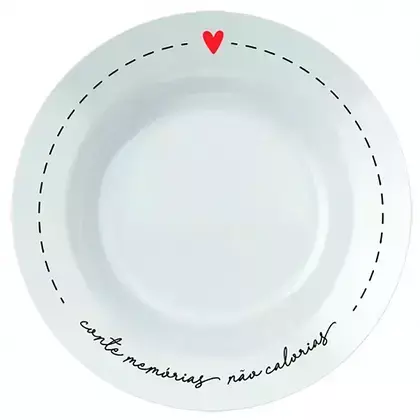 Prato Raso Love Vermelho 26,5cm Conte Memórias 5543033 - Allmix - comprar online