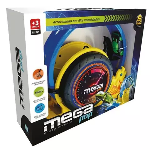 Pista Lançador Mega Pop Crazy Streets - comprar online