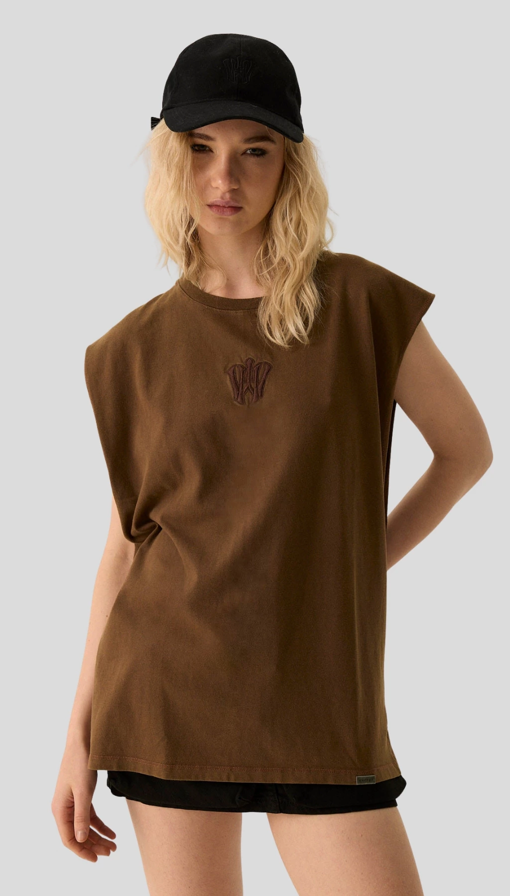 Musculosa Albarn Crop Plain