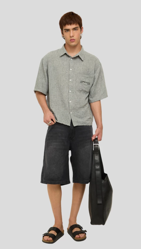 Camisa Lino Grey - comprar online