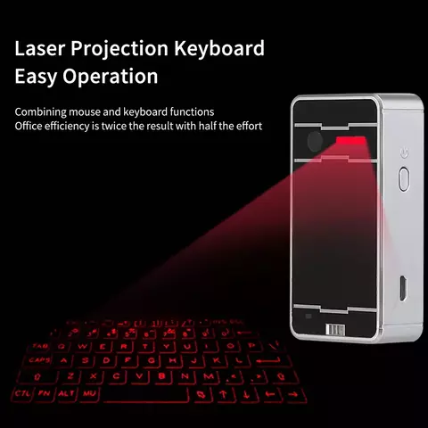 Portátil bluetooth teclado laser virtual projeção sem fio mini teclado de toq