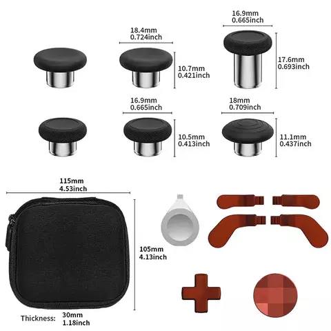 Kit de acessórios de controle 14 em 1 para xbox one elite series 2, kit de repa