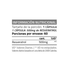 Resveratrol 500 Star Nutrition - 60 Cápsulas - comprar online