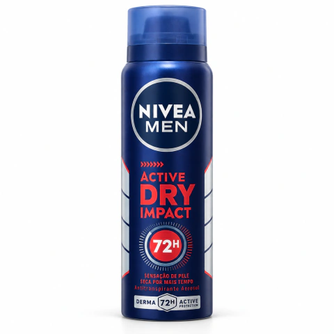 Desodorante Antitranspirante Aerossol Masculino Nivea Men Active Dry Impact 72h