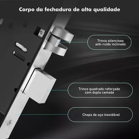 SmartLock Pro TUYA – Fechadura Digital Biométrica com Wi-Fi e App Inteligente