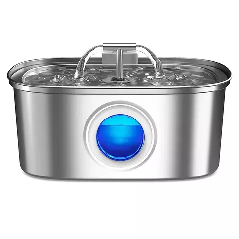 Newpet PureDrink – Fonte de Água Inox 3.2L com Luz LED e Bomba Silenciosa para Gatos e Cães - comprar online