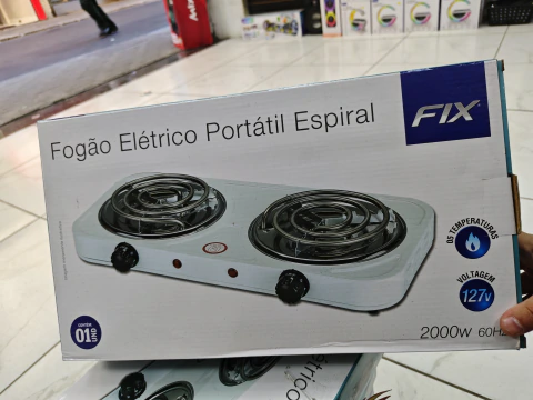 Fogão Elétrico Portátil 2 Bocas Espiral Fix