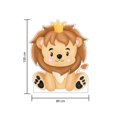 Figurai Infantil Leoncito Con Corona En Coroplast Para Decoraciones De Eventos - Figuras  Creativas