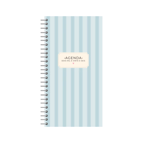 Agenda 2026 slim - listra azul - comprar online