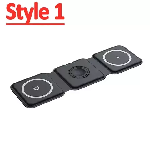 Almofada magnética carregador sem fio 3 em 1, para iphone 12-17 Pro max, AirPods (versões mais novas) e Apple Whatc
