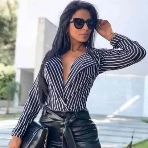 BODY CAMISA MANGA LONGA LUXO: Suplex POWER, C/ Bojo, Ajuste Perfeito | Elegância e Conforto