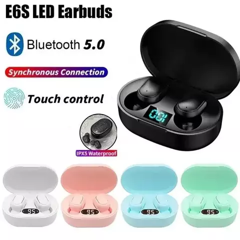 Fone De Ouvido Bluetooth Sem Fio Tws e6s Rhead Bateria De Longa Duração e Conexão Ultra Rápida Preto - comprar online