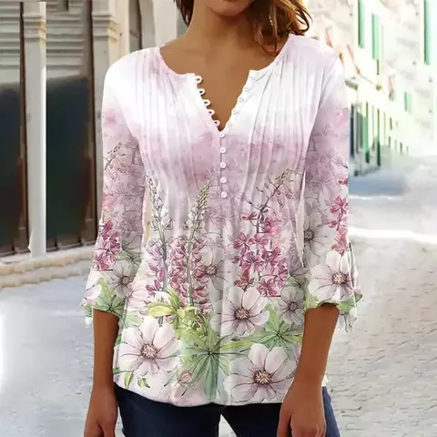 Temperamento camisa feminina casual fim de semana férias camisa feminina mangas