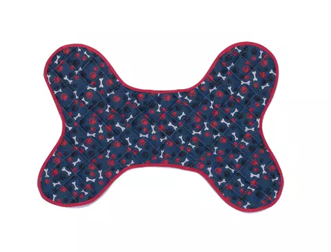 Tapete Pet em Formato de Osso – Proteção para Comedouro de Cães e Gatos