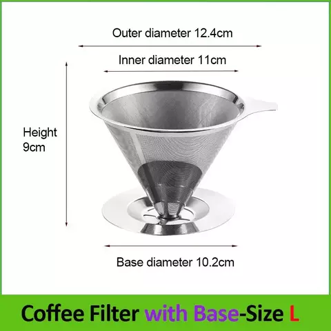 304 aço inoxidável reutilizável café filtro titular, chá coador, café aces