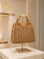 Bolsa Feminina Tramada com Alça Estilo Bambu