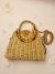 Bolsa Feminina Tramada com Alça Estilo Bambu - Fofa Bela
