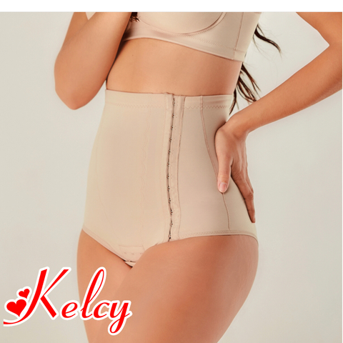 Calcinha cinta alta Pós-Parto com colchete de média compressão