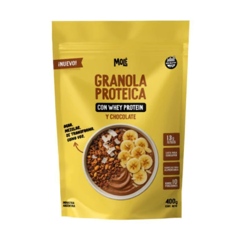 Granola Proteica con Whey Protein sabor Chocolate x 400g - Mole - comprar online