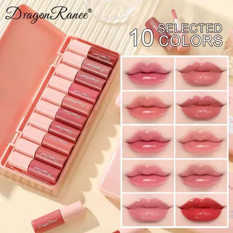 Conjunto de 10 peças com brilho labial DragonRance Mult Color