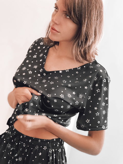 Remera Pijama - Orion Black