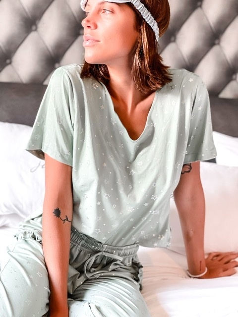Remera Pijama - Orion Green