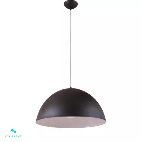 Pendente Alumínio Domus Ø43,5cm 1xE27 - Iluminação Preto
