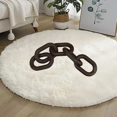 Elo De Corrente De Madeira Arte Boêmia, Esculpida À Mão, Ornamento Moderno Artes